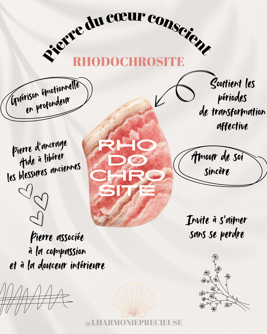 🌸Rhodochrosite - L'Harmonie Précieuse
