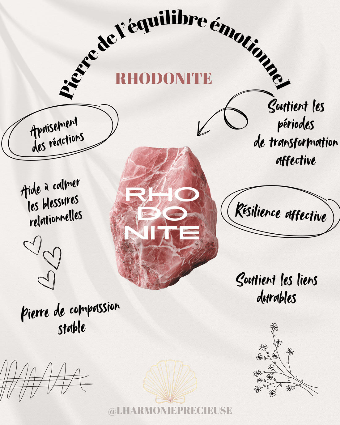 💗Rhodonite - L'Harmonie Précieuse