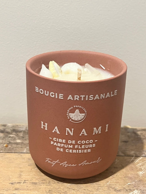 HANAMI, Fleur de Sakura – douceur florale & lumière rosée – 180 ml / 340 ml, , création artisanale – L'Harmonie Précieuse