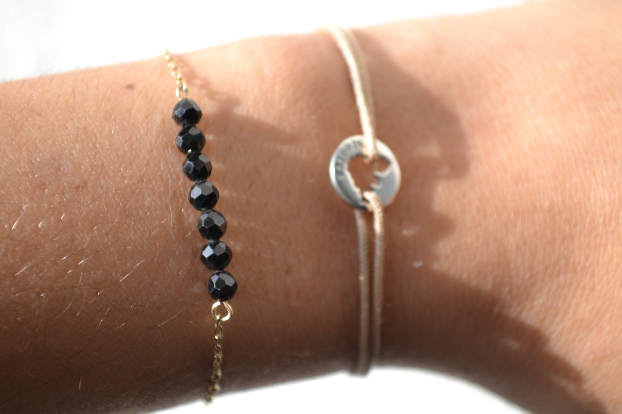 TALISMAN KAÏANOX – Spinelle Noire bracelet 7 gemmes, , création artisanale – L'Harmonie Précieuse