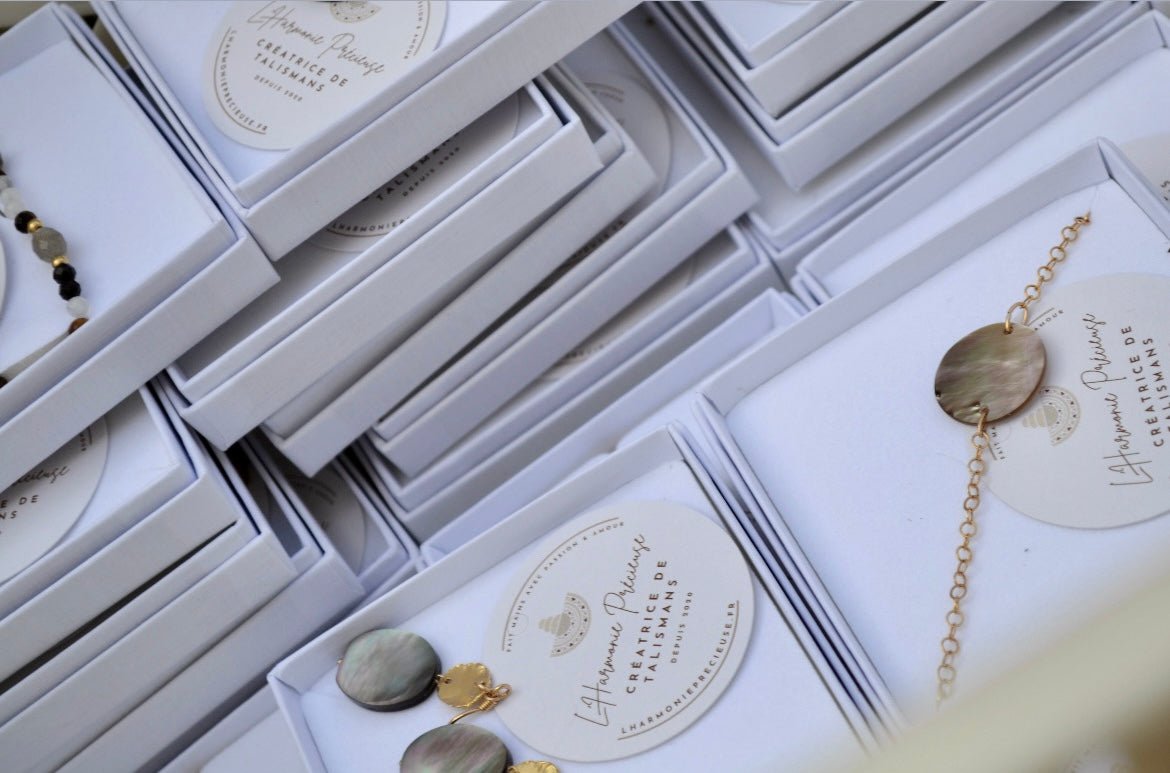 TALISMAN NOHEA - Boucles d’oreilles NUI (Grandes) Nacre de Tahiti, , création artisanale – L'Harmonie Précieuse