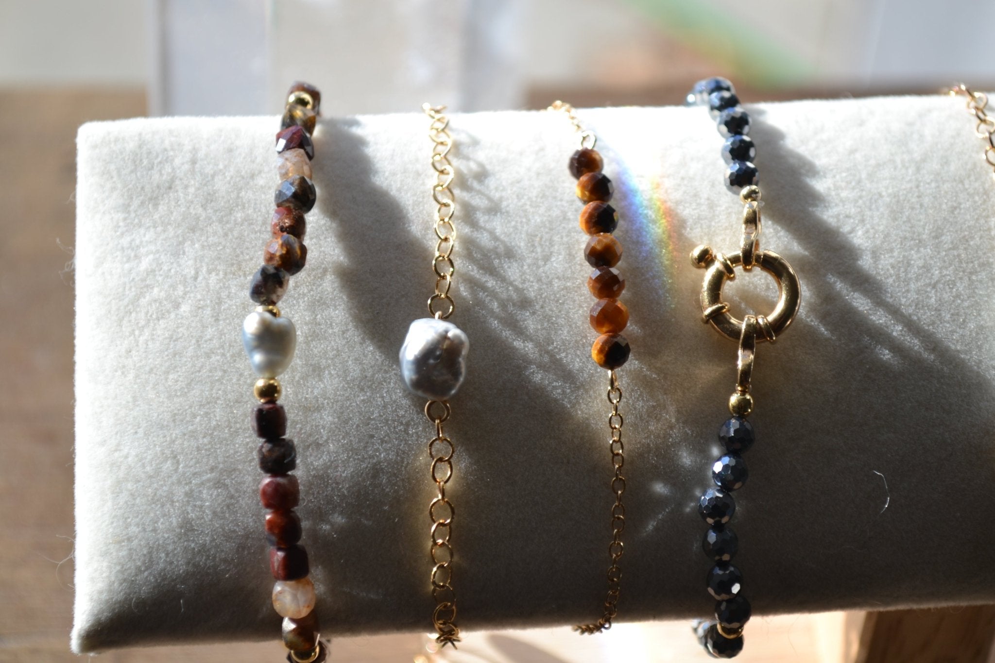 TALISMAN THALYA — Pietersite 4 mm, , création artisanale – L'Harmonie Précieuse