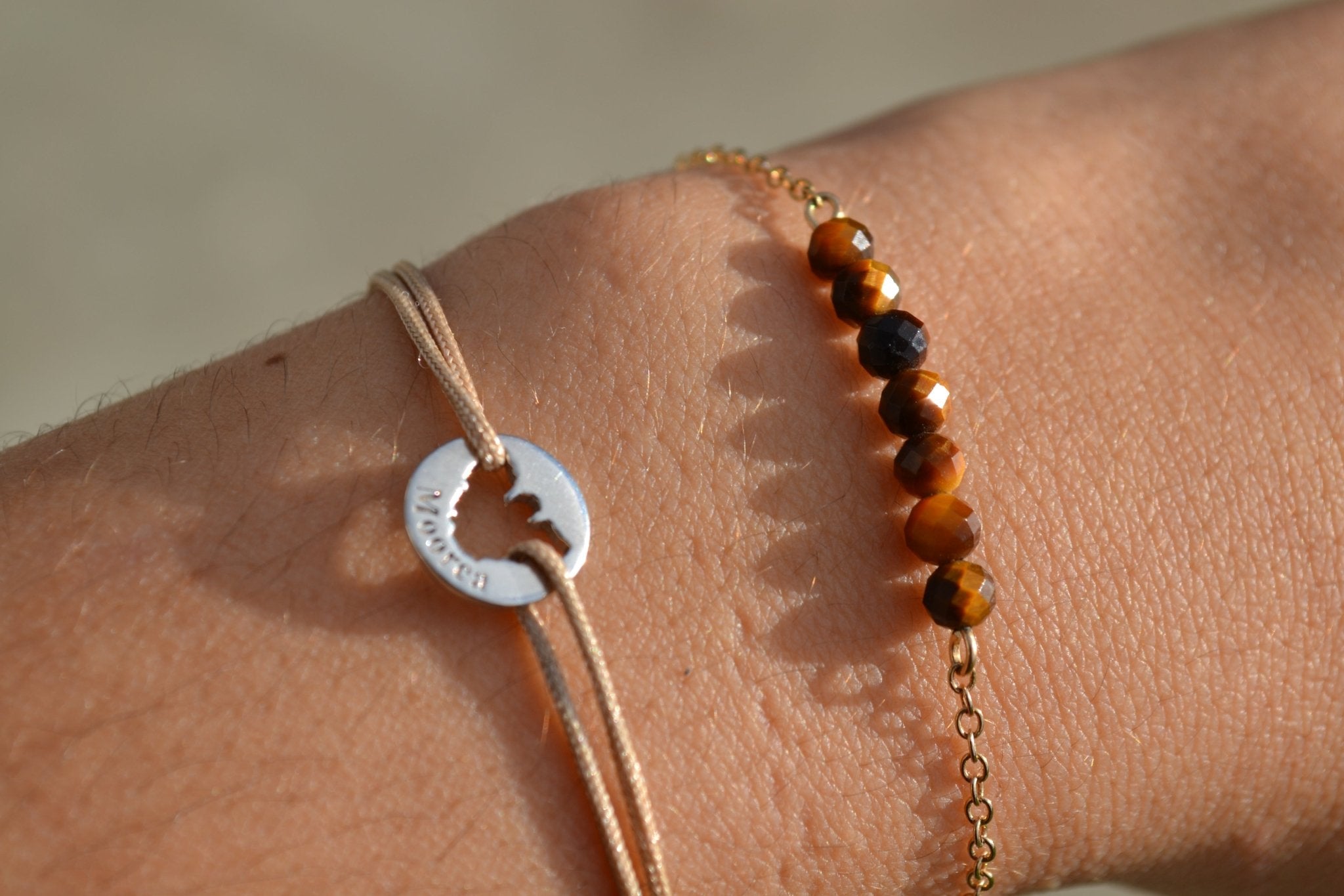 TALISMAN THEIA - Bracelet Œil de Tigre (7 gemmes), , création artisanale – L'Harmonie Précieuse