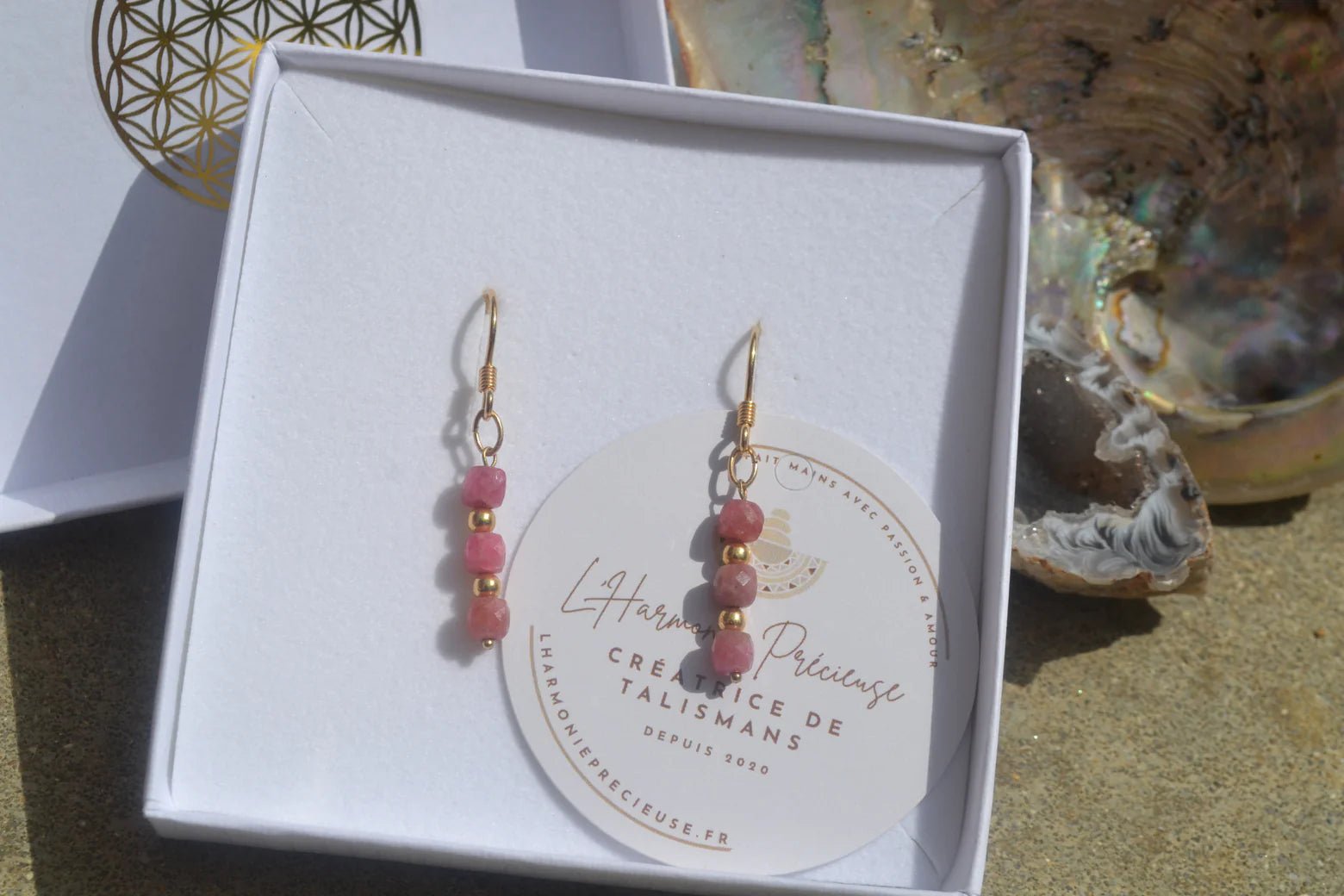 TALISMAN VESTA - Boucles d’oreilles Rubis, , création artisanale – L'Harmonie Précieuse