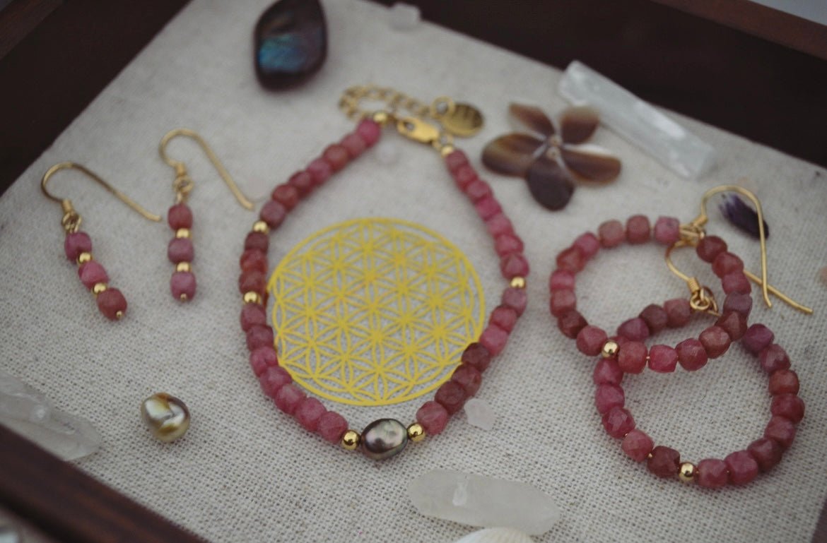 TALISMAN VESTA - Boucles d’oreilles Rubis, , création artisanale – L'Harmonie Précieuse